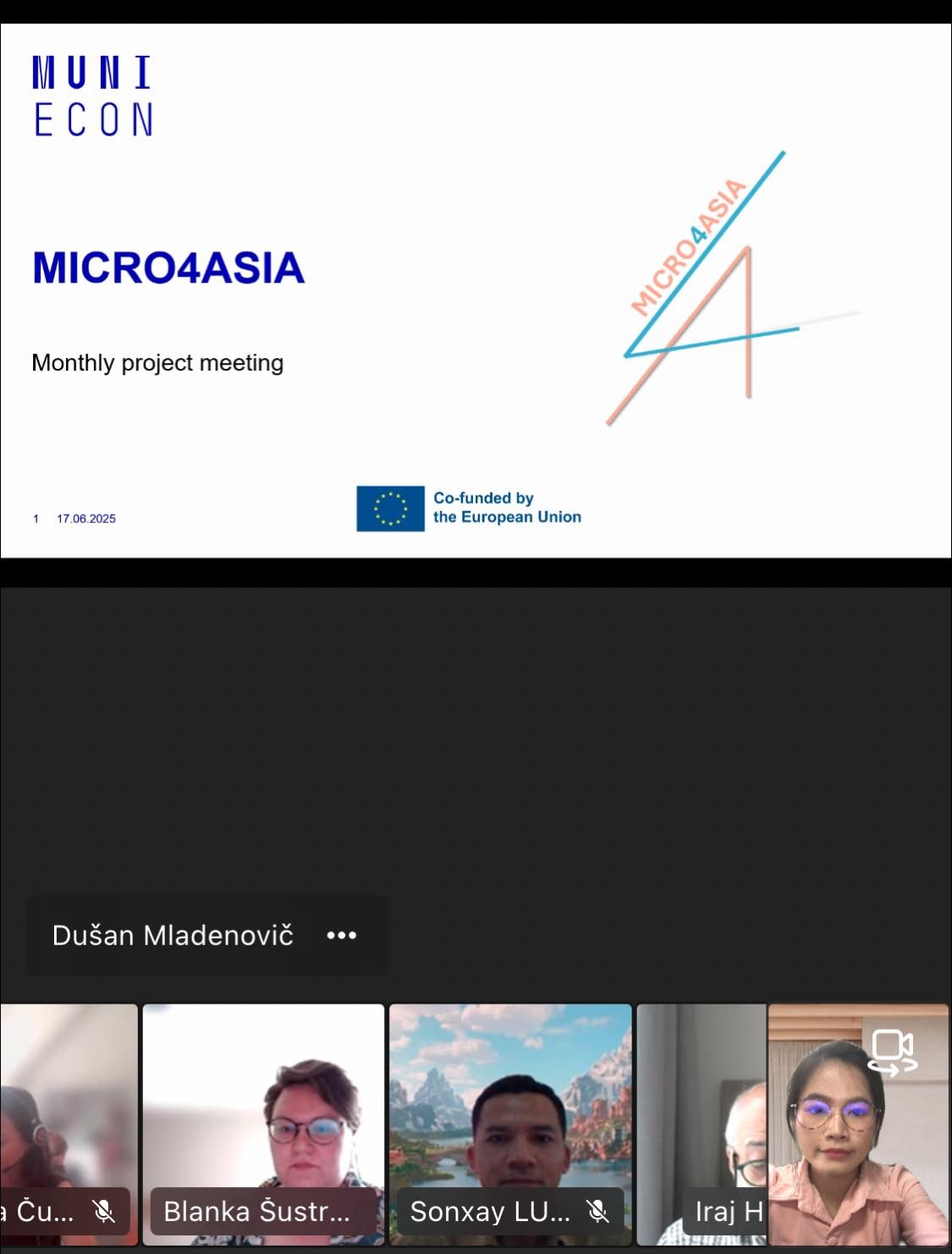 ກອງປະຊຸມອອນລາຍຂອງຄະນະທີ່ປຶກສາໂຄງການ MICRO4ASIA ໃນວັນທີ 17 ມິຖຸນາ 2025